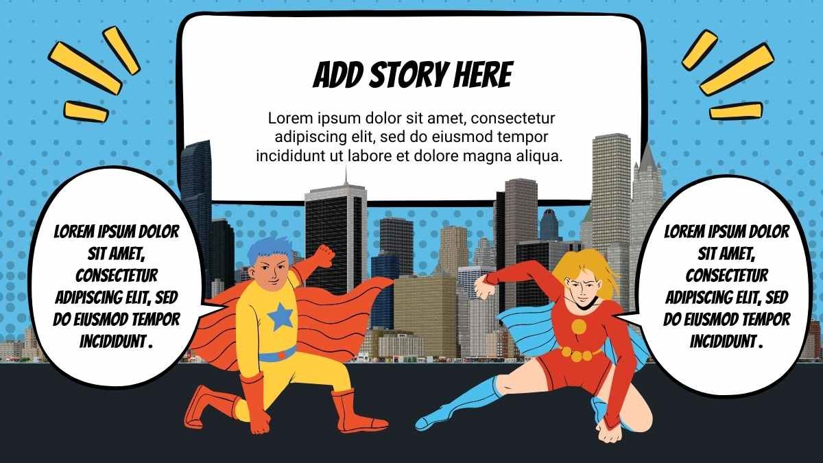 Mini livro de histórias em quadrinhos de super-heróis - slide 9