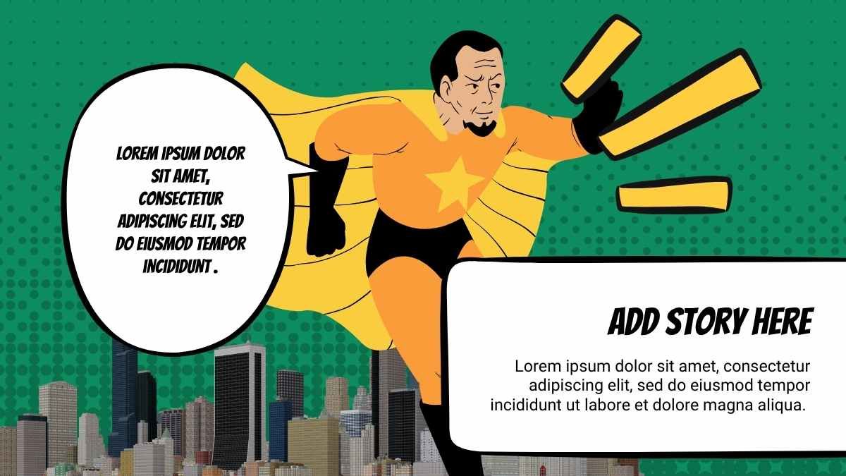 Mini livro de histórias em quadrinhos de super-heróis - slide 10