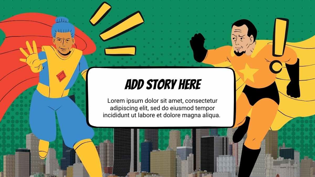 Mini livro de histórias em quadrinhos de super-heróis - slide 13