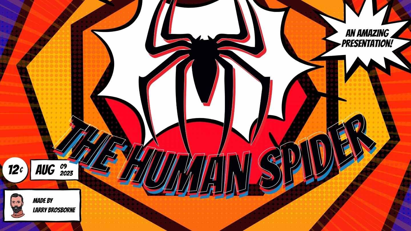 Comic Style Spider Background - slide 0