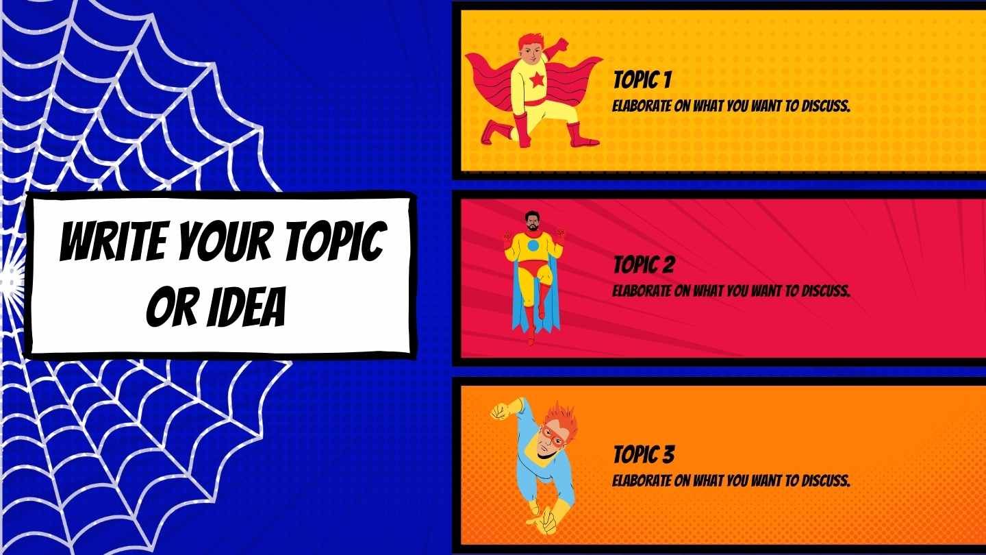 Comic Style Spider Background - slide 5
