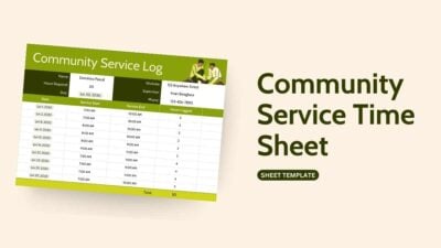 Community Service Time Sheet