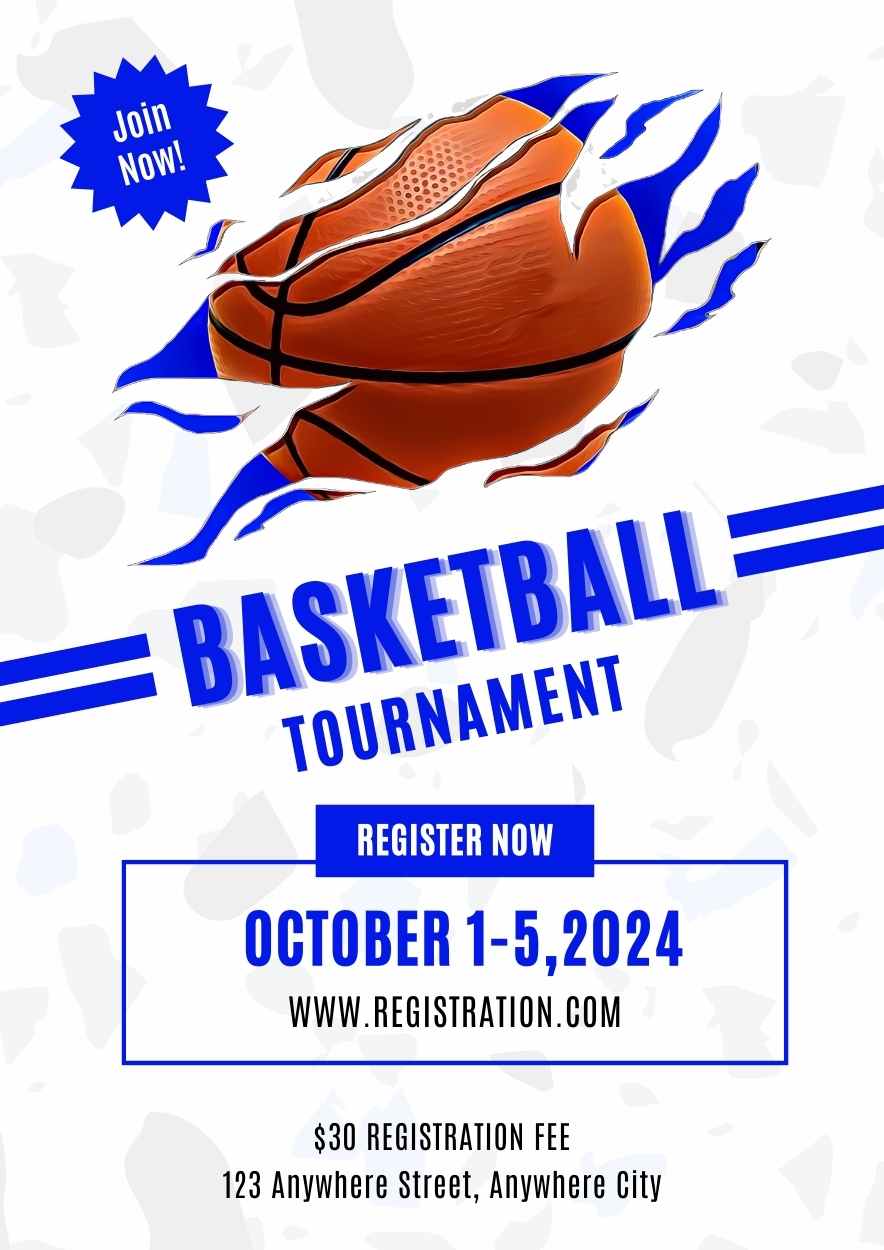 Basketball Tournament Poster Free Poster Template SlidesCarnival