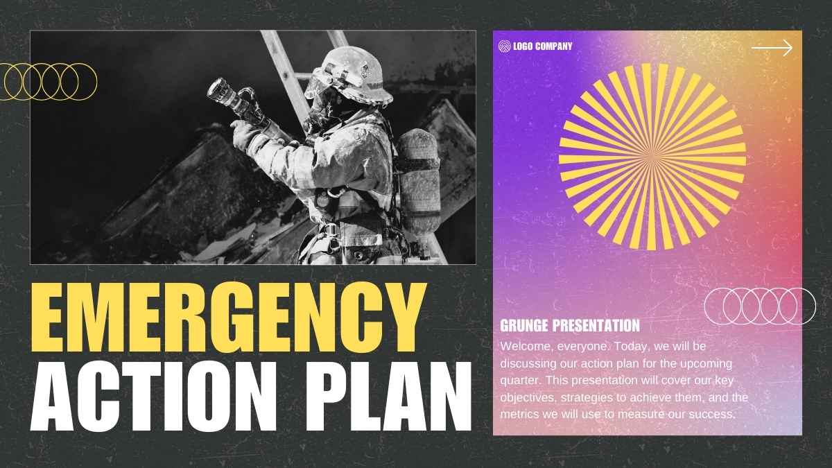 Cool Grunge Emergency Action Plan Slides - slide 1