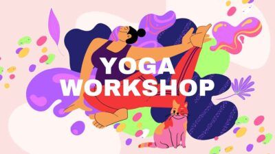 Workshop de ioga com ilustrações legais