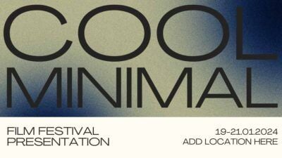 Cool Minimal Film Festival Presentation