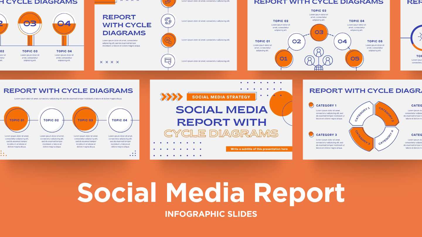 Laporan Media Sosial Menarik dengan Diagram Siklus - slide 1