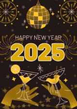 Happy New Year Greeting Poster. Free PPT & Google Slides Template ...