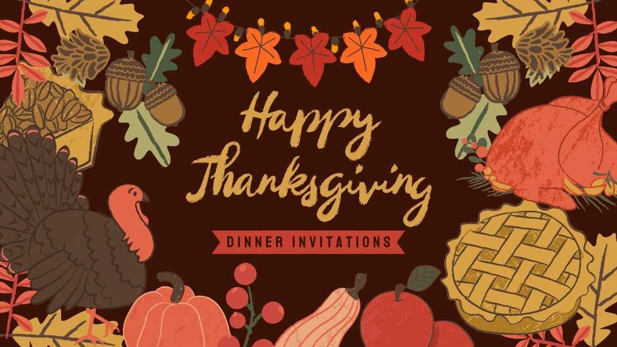 Creative Thanksgiving Dinner Invitations - slide 0
