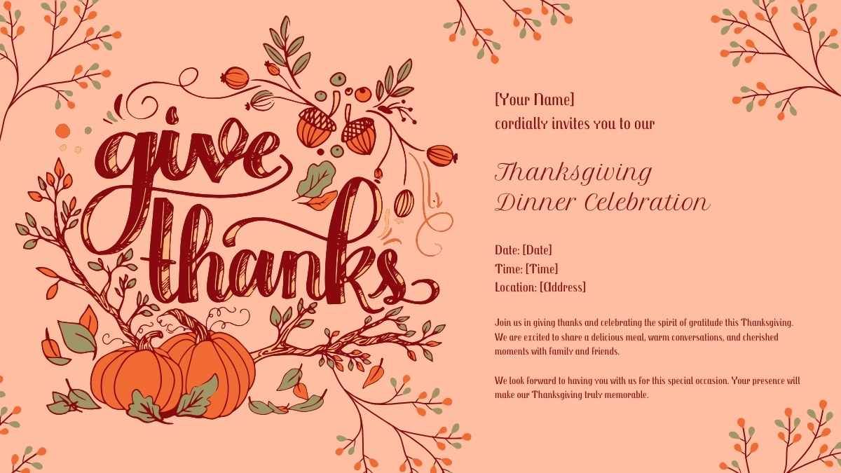 Creative Thanksgiving Dinner Invitations - slide 9