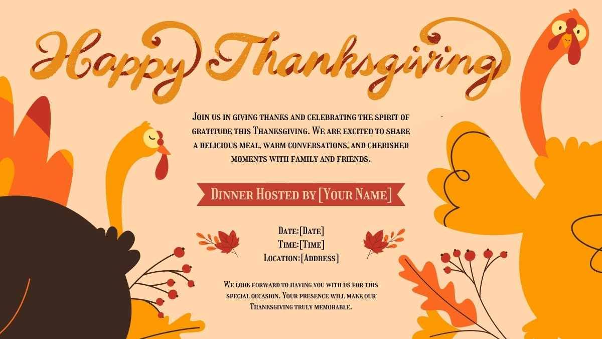 Creative Thanksgiving Dinner Invitations - slide 10