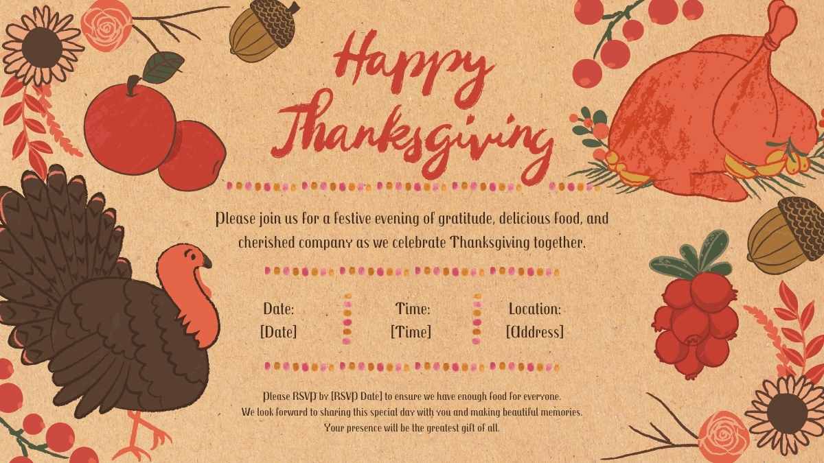 Creative Thanksgiving Dinner Invitations - slide 2