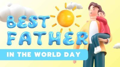 Slides Carnival Google Slides and PowerPoint Template Cute 3D Best Father in The World Day 2