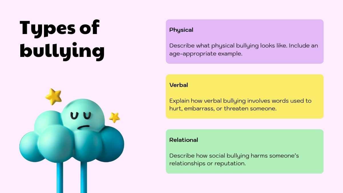 Cute 3D Bullying Prevention Slides For Middle School - slide 6