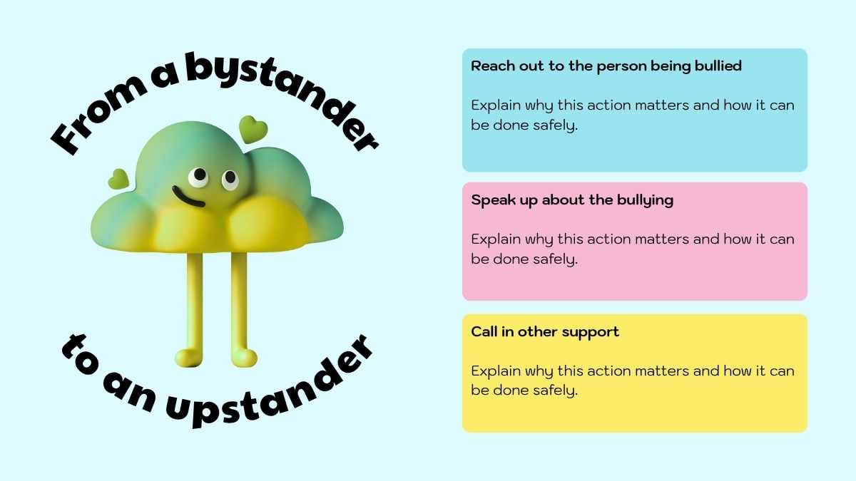Cute 3D Bullying Prevention Slides For Middle School - slide 9