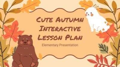 Plano de aula interativo de outono fofo para o ensino fundamental