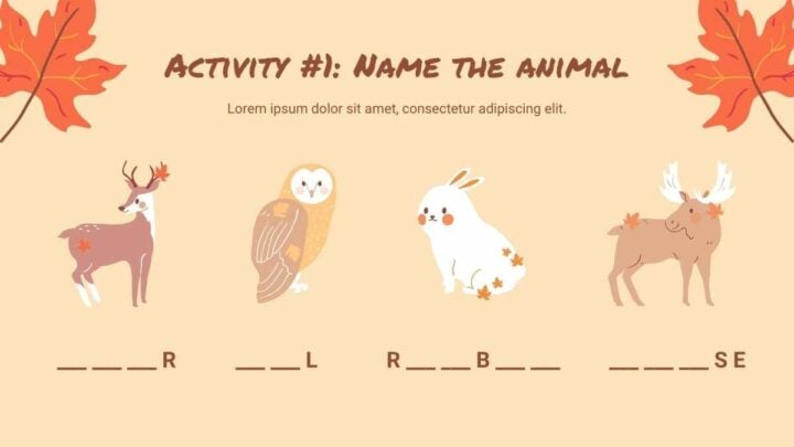 Cute Autumn Interactive Lesson Plan for Elementary. Free PPT & Google ...