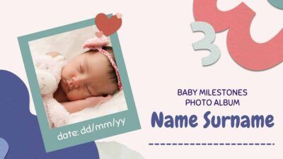 Slides Carnival Google Slides and PowerPoint Template Cute Baby Milestones Photo Album 2