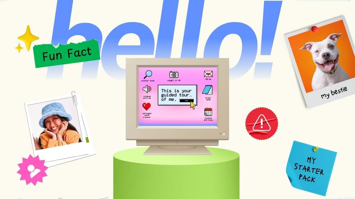 Cute Back to School Self-Introduction with Morph Transition - slide 4