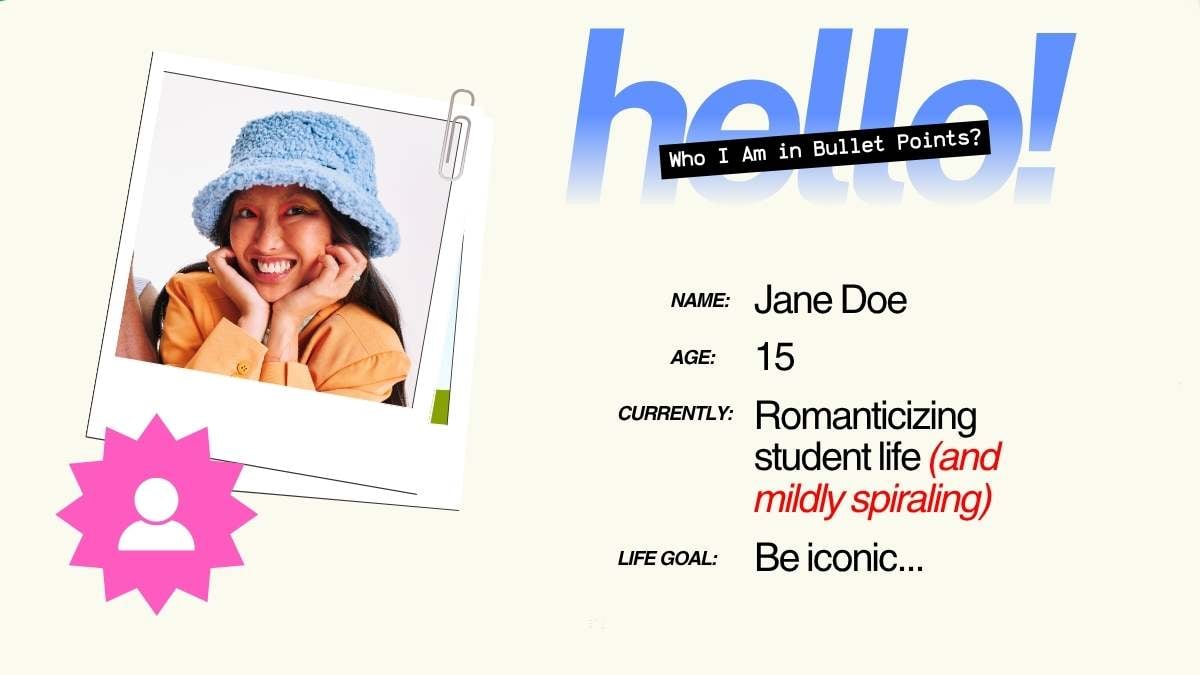 Cute Back to School Self-Introduction with Morph Transition - slide 5