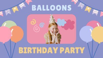 Cute Balloons Birthday Party
