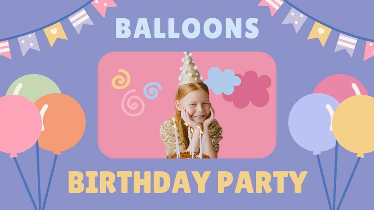 Cute Balloons Birthday Party - slide 0