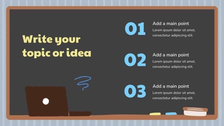 Cute Blackboard Student Council. Free PPT & Google Slides Template ...