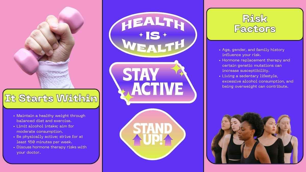 Cute Breast Cancer Information Brochure - slide 7