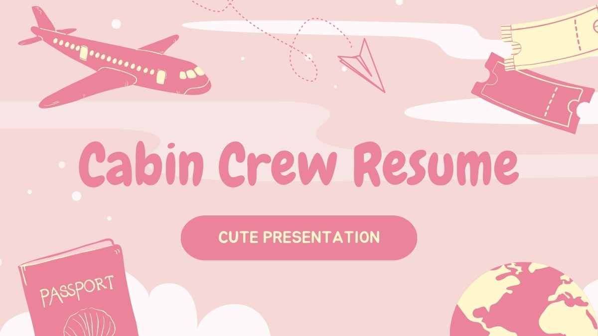 Cute Cabin Crew Resume - slide 0