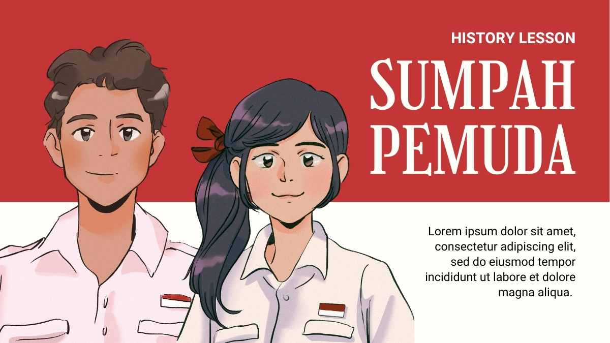 Pelajaran Sejarah Sumpah Pemuda dengan Kartun Lucu - slide 1