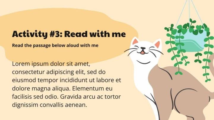 Cute Cat Activity Lesson Plan. Free PPT & Google Slides Template ...