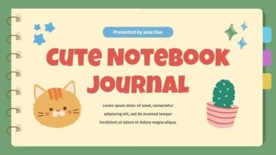 Cute Cat Illustrated Journal Slides