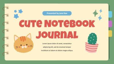 Cute Cat Illustrated Journal