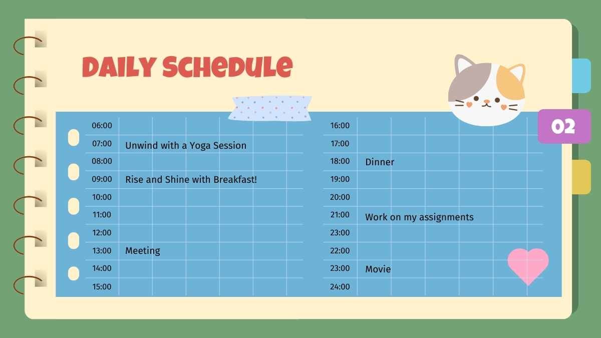 Cute Cat Illustrated Journal Slides - slide 14