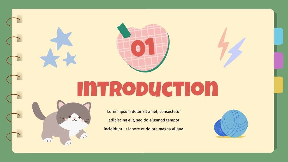 Cute Cat Illustrated Journal Slides - slide 4