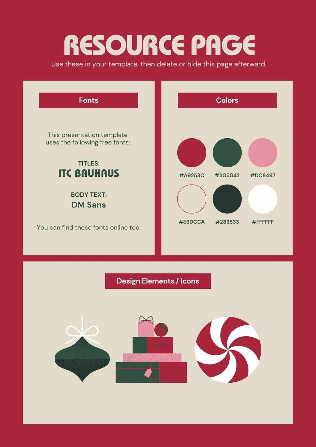 Cute Christmas Card Template - slide 3