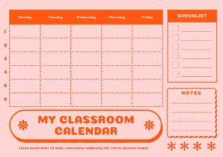 Cute Classroom Calendar