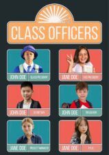 Cute Classroom Officers Poster Slides