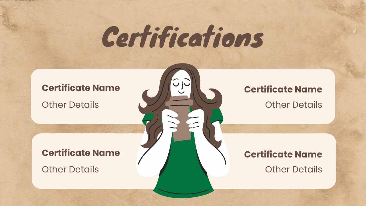 Cute Coffee Shop Barista Resume Slides - slide 15