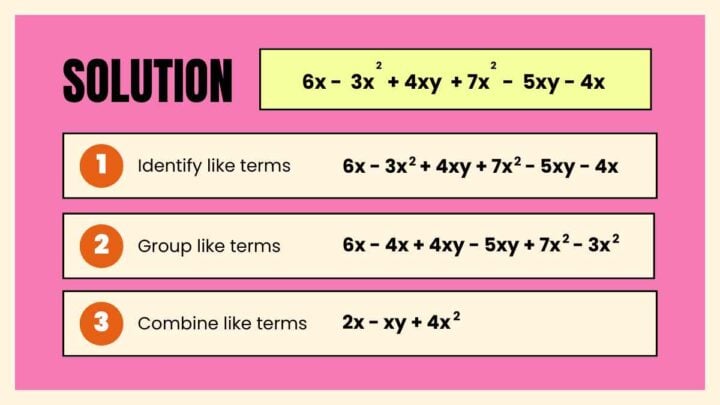 Combining Like Terms Lesson for Elementary. Free PPT & Google Slides ...
