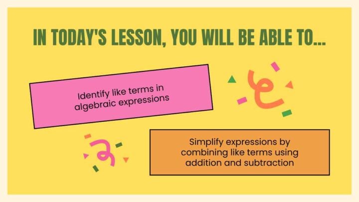 Combining Like Terms Lesson for Elementary. Free PPT & Google Slides ...