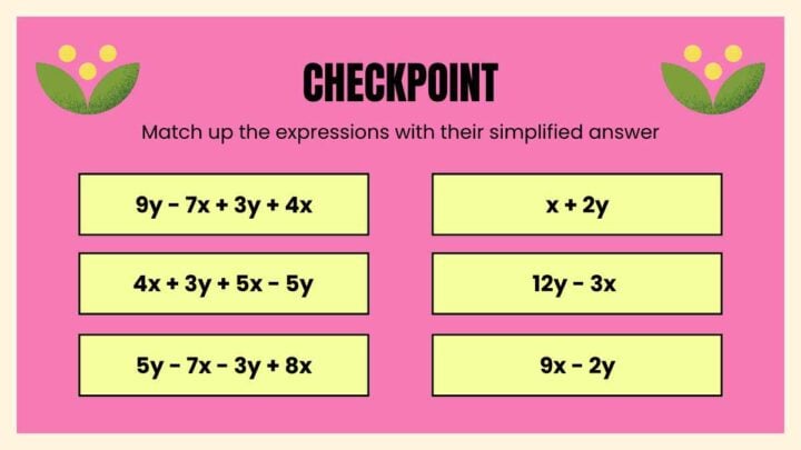 Combining Like Terms Lesson for Elementary. Free PPT & Google Slides ...