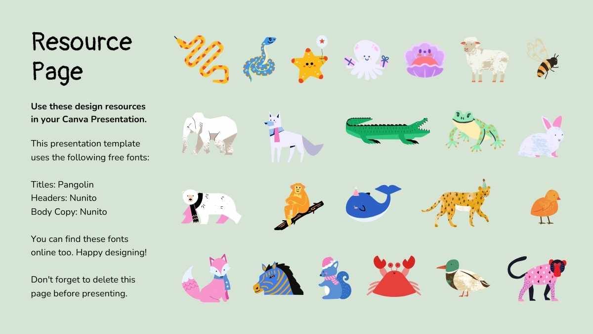 초등학생을 위한 귀여운 십자말풀이 동물 퍼즐 - slide 14