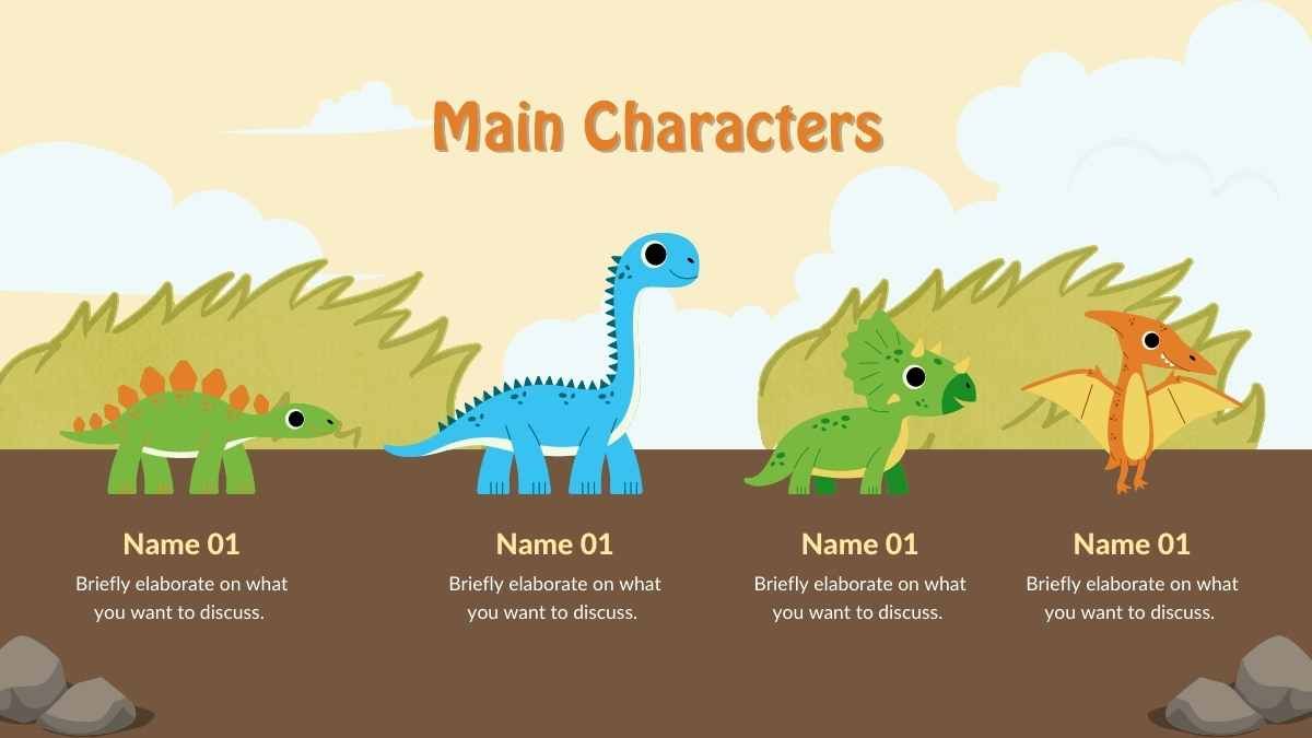 Bonito libro de cuentos de dinosaurios - diapositiva 5