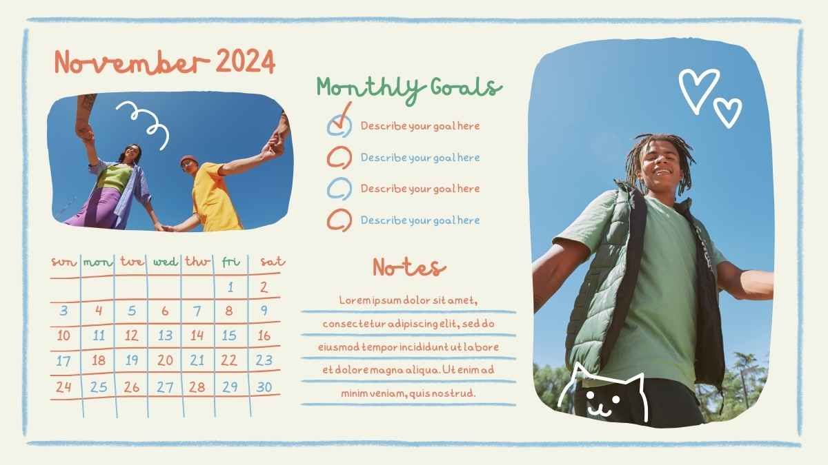 Cute Doodle Photo Calendar 2024 - slide 12