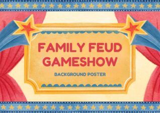 Cute Family Feud Game Show Background Poster
