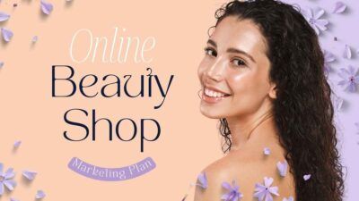 Cute Floral Online Beauty Shop Marketing Plan