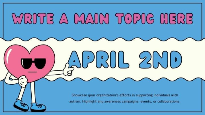Cute Illustrated Autism Awareness Day. Free Presentation Template ...