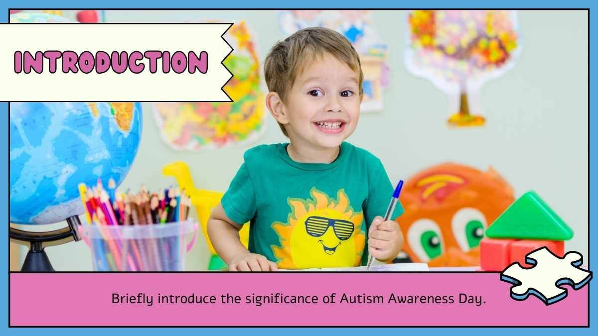 Dia da Conscientização sobre o Autismo ilustrado e fofo - slide 4