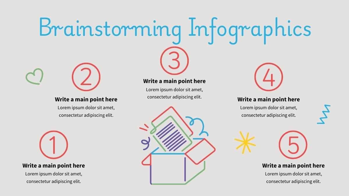 Infografis Brainstorming Bergambar yang Menggemaskan - slide 9